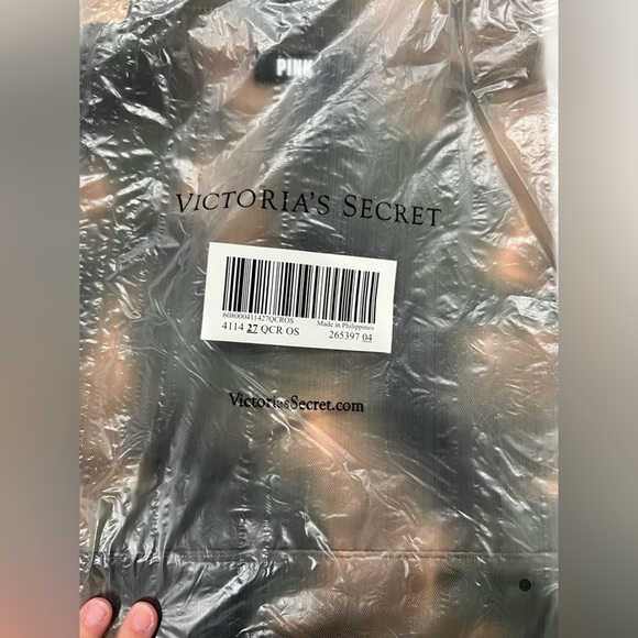 New NIP NWT VS PINK Victoria Secret green brown tan black bag tote - Picture 5 of 5